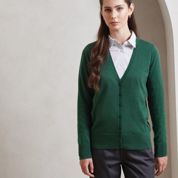 LADIES BUTTON KNITTED CARDIGAN Thumbnail