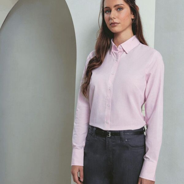 LADIES OXFORD STRIPES SHIRT Thumbnail