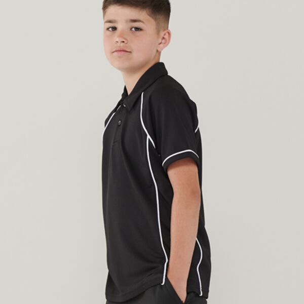 Finden and Hales Kids Performance Piped Polo Shirt Thumbnail