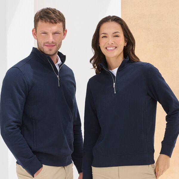 Henbury Unisex Sustainable 1/4 Zip Sweat Thumbnail